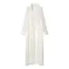 Comércio Exterior 2026 Chegada da Primavera Estilo Europeu e Americano Moda Feminina Temperamento Fashionável Elegante Cor Sólida Manga Longa Conjunto Longo de Cardigã