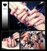 Pegatinas de Uñas Postizas de Moda Puntas de Uñas Portátiles Piezas de Uñas Acabadas Parches de Arte de Uñas Removibles Estilo de Pedrería para Uñas con Pedrería