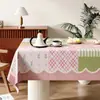 Mantel de Mesa Patchwork Vintage de Primavera Impermeable y a Prueba de Aceite 2026 Lujo Ligero Ambiente de Alta Gama Resistente a los Arañazos Estilo Pastoral Cubierta para Mesa de Comedor