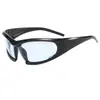 Gafas de Sol Tecnológicas Futuristas, Montura Pequeña, Gafas Deportivas de Ciclismo Personalizadas, Gafas de Sol Europeas y Americanas Transfronterizas con Forma Especial Y2K