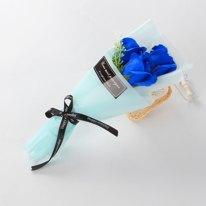 单束3朵礼品花蓝色