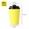 Taza de Café de Acero Inoxidable 304 Taza Simple para Chica Oficina de Negocios Taza Térmica Portátil para Coche Taza de Leche