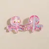 Veneer de Resina Transparente con Dibujo de Estrella Degradada, Cuentas con Agujero Pasante, Cuentas Sueltas, Accesorios para Joyería DIY, Lote al Por Mayor