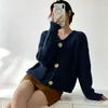 Chaqueta cárdigan tejida para mujer, nuevo estilo otoño e invierno, longitud corta para figuras petite, elegante y con estilo, color albaricoque