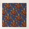 Lenço Quadrado Floral 34cm para Mulheres, Lenço Estampado 100% Algodão, Estilo Antigo, Nostálgico, Macio, Confortável, Fino, Absorvente, Lenço para Enxugar o Suor