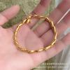Nuevo Pulsera de Bambú Dorado Método Antiguo TikTok para Mujer Clásico Herencia Chapado en Oro Pulsera de Alto Perfil Mismo Estilo del Pequeño Libro Rojo