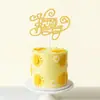 Topper de Pastel Brillante de Colores Transfronterizo Reina Feliz Cumpleaños Inserto de Papel en Inglés Bandera de Decoración para Postre de Fiesta