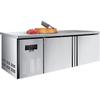 Banco de trabajo refrigerado congelado para conservación de frescos Mengshi comercial de acero inoxidable refrigerado por aire sin escarcha gabinete refrigerador refrigeración congelador consola