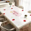 Mantel de Vidrio Blando para Mesa, Plato de Cristal Retro, Impermeable, Resistente al Aceite, Anti-quemaduras, Transparente de PVC sin Lavado, Nuevo Estilo Chino Protector de Mesa