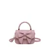 Bolsa transversal versátil de alta qualidade com laço para mulheres, outono de 2026, design elegante, bolsa de ombro única com laço