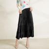 Saia sobreposta Miyake saia plissada feminina saia jacquard feita à mão nova moda temperamento executiva saia plissada slim em A