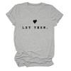 Amazon Exportación Transfronteriza Simple Elegante Casual Déjalos Camiseta de Manga Corta con Cuello Redondo para Mujer Fondo Venta al Mayoreo