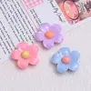 Florcita de Colores Dibujo Animado Hecho a Mano DIY Joyería Pegamento de Crema Resina Accesorios Pequeños Agujero para Pasador Hebilla de Zapato Paquete de Material