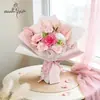 Presente Popular de Formatura, Sabonete Rosa Perfumado Fresco para o Dia dos Namorados, Arranjo de Flores de Mão com Textura de Flor Eterna