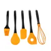 Conjunto de Utensílios de Silicone para Assar na Cozinha, Personalizado pelo Fabricante no Atacado, Grau Alimentício, Resistente a Altas Temperaturas, Conjunto de 5 Peças com Espátula, Pincel de Óleo, Colher de Mistura