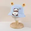 Chapéu de Bebê Primavera e Outono Proteção Solar Fofo Super Fofo Chapéu de Pescador para Meninos e Meninas Bebê Mês Pequeno Chapéu de Bacia Fino Verão