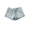 Shorts de Mezclilla Sexy de Cintura Baja para Chica Americana Caliente 2025 Verano Nuevo Versátil Adelgazante Casual Pantalones Cortos para Mujer