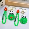 Chaveiro Musical Criativo Novo Panda Giratório Exquisito Fofo Brinquedo Giratório Descompressor Pingente Acessórios para Bolsa Presentes