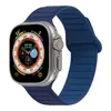 Adequado para Apple Watch com Pulseira de Silicone Magnética Costurada Applewatch Gerações Se1-9 Ultra Universal