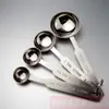 Colher Medidora de Aço Inoxidável 304 Conjunto de 5 Peças Ferramentas de Confeitaria Colher Medidora de Confeitaria para Cozinha Colher de Pesagem Doméstica para Café Leite em Pó