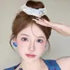 Elástico de Cabelo Borboleta com Sal Marinho para Cuidados com o Cabelo, Série de Cores Quentes e Doces, Elástico Versátil de Intestino de Porco, Novo Estilo Coreano e Japonês para Rabo de Cavalo Feminino