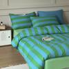 Conjunto de Quatro Peças de Algodão Tricotado com Estampa Simples Nova Algodão Divisão de Cor Kit de Cama de Algodão Transfronteiriço em estoque