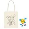 Bolsa Infantil Portátil para Compras e Pintura DIY, Material Artesanal para Jardim de Infância, Bolsa de Lona para Pintura e Colorir