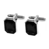Aliexpress Amazon Transfronterizo Nuevo Rectangular Incrustado de Diamantes Cristal Azul Gemelos para Camisa de Hombre Traje Gemelos