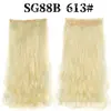 Extensões de Cabelo Europeias e Americanas de Cinco Peças no Atacado, Perucas de Comércio Exterior para Mulheres, Extensões de Cabelo Longo Cacheado, Fibra Sintética de Uma Peça com Cachos Grandes