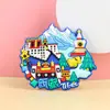 Ímãs de geladeira macios de PVC personalizados para museus, atrações turísticas culturais e criativas, ímãs de geladeira de cidades e lembrancinhas de viagem personalizadas