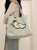 Chegada Nova 2026 Bolsa Tote de Tricô Bolsa de Ombro Feminina de Grande Capacidade Bolsa de Tricô Bolsa de Mão de Lona Bolsa de Lona