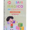 Pegatinas de Práctica de Caligrafía Portuguesa Transfronterizas Cuaderno de Surcos para Niños Cuaderno de Práctica Mágica Pegatinas de Práctica de Caligrafía Portuguesa Fábrica