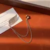 Broche Estilo Britânico Retrô em Forma de Asa com Diamantes, Broche de Tassel de Corrente Multicamadas Anti-Exposição para Roupa, Acessórios Estilo Europeu e Americano