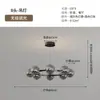 Lustre para Sala de Estar Minimalista Italiano Arte Criativa Anel Lâmpada Atmosférica Preta Vidro de Alto Padrão Feijão Mágico Lâmpada de Hall