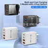 Cabeça de carregamento multiporta 4USB 5V2.4A cabeça de carregamento rápido para celular Regulamentos europeus e americanos Regulamentos britânicos carregador de viagem por atacado transfronteiriço