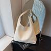 Bolsa de Ombro Grande Retrô Simples Transfronteiriça Feminina 2025 Nova Versátil Bolsa Tote para Sogra Bolsa de Ombro de Grande Capacidade