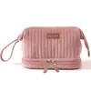 Nueva Bolsa de Cosméticos de Doble Capa, Cosméticos de Aspecto Elegante, Bolsa de Almacenamiento de Viaje Portátil para Mujeres, Bolsa de Tocador de Gran Capacidad para Viajes de Negocios al por Mayor