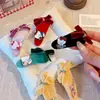 Accesorio Versátil para el Cabello con Lazo y Pedrería, Nuevo Pin Lateral de Terciopelo para Flequillo, Estilo Otoño/Invierno
