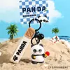 Chaveiro Panda Esportivo Cultural e Criativo Desenho Animado Fofo Pingente de Mochila Escolar Pequenos Enfeites Pingente de Chaveiro de Carro Presente Venda por Atacado