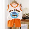 Traje de chaleco para niños verano algodón niños nuevo niñas shorts ropa traje de bebé coreano ropa para niños al por mayor