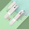 Nuevo Cortauñas de Acero Inoxidable Juego de 4 Piezas, Cortauñas Plegable para Manicura, Cortauñas Doméstico, Juego de Herramientas para Manicura