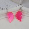 Pendientes populares de la serie de dinosaurios lindos transfronterizos AliExpress Amazon, coloridos, árbol, hoja de arce, verde, morado, gancho para la oreja, pasador para la oreja