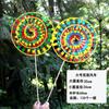Venta caliente juguetes para niños molino de viento doble decoración exterior punto escénico giratorio puesto molinillo pequeño colorido hecho a mano lote