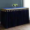Toalha de Mesa de Casamento, Saia de Mesa para Buffet de Aniversário, Toalha de Mesa com Franjas de Veludo para Oferenda a Buda, Toalha de Mesa para Templo de Buda, Capa de Mesa