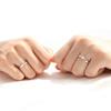 Anillo de pareja de amor infinito en plata esterlina s925, anillo Mobius para hombre y mujer, anillo de cola abierta ligero de lujo de alta gama.
