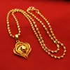 Agitar Tono Rápido Mano en Vivo Salsa Collar de Oro para Mujer Colgante Chapado en Cobre Dorado Cadena para Clavícula Flor Grande Hueca Gota de Agua Forma de Corazón