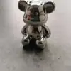 Plástico Creativo Lujo Ligero Oso Plateado Adornos Violentos Caja de Pañuelos Caja de Dulces Decoraciones Accesorios de Iluminación para el Hogar