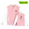 Uniforme de béisbol Slam Dunk estampado chaqueta negra primavera y otoño cuello alto estilo casual americano chaqueta de béisbol chaqueta para mujer