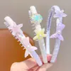 Diadema de concha de estrella de mar color macarrón con dientes antideslizante para niñas ambiente de playa accesorios para el cabello diadema infantil
