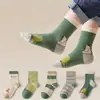 Meias Infantis para Meninos, Novo Estilo Primavera e Outono, Meias Infantis Respiráveis, Meias de Cano Médio com Desenhos para Bebês Meninos, Meias Versáteis de Estudante para Meninos